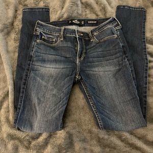 Hollister Blue Low-Rise Stretchy Skinny Jeans